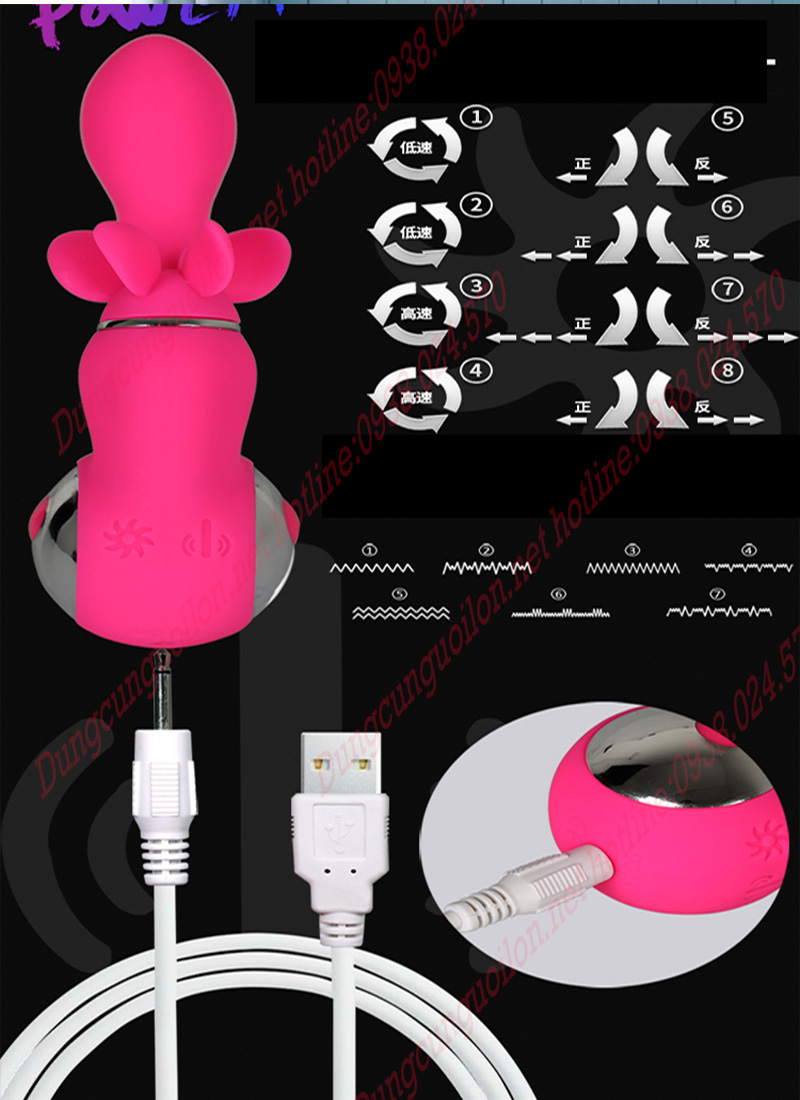 Lưỡi Liếm Rung Xoay Đa Năng